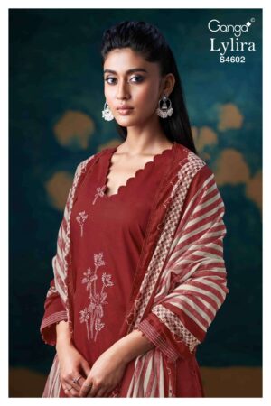My Fashion Road Ganga Fashion Lylira Summer Wear Fancy Cotton Suit | S4602 – A