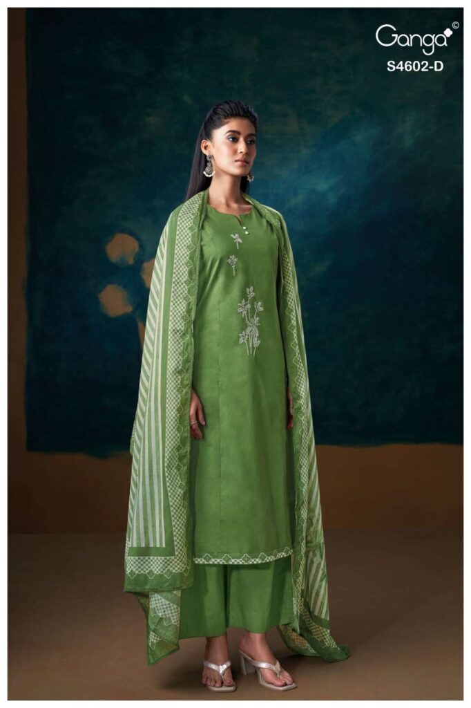 My Fashion Road Ganga Fashion Lylira Summer Wear Fancy Cotton Suit | S4602 – D