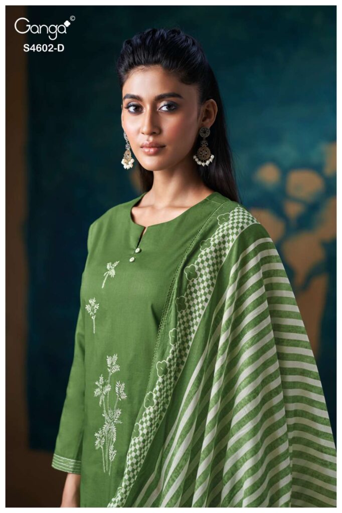 My Fashion Road Ganga Fashion Lylira Summer Wear Fancy Cotton Suit | S4602 – D