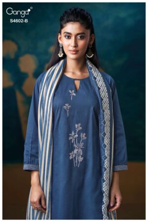 My Fashion Road Ganga Fashion Lylira Summer Wear Fancy Cotton Suit | S4602 – B