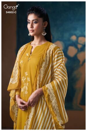 My Fashion Road Ganga Fashion Lylira Summer Wear Fancy Cotton Suit | S4602 – C