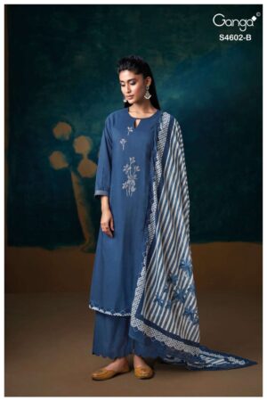 My Fashion Road Ganga Fashion Lylira Summer Wear Fancy Cotton Suit | S4602 – B