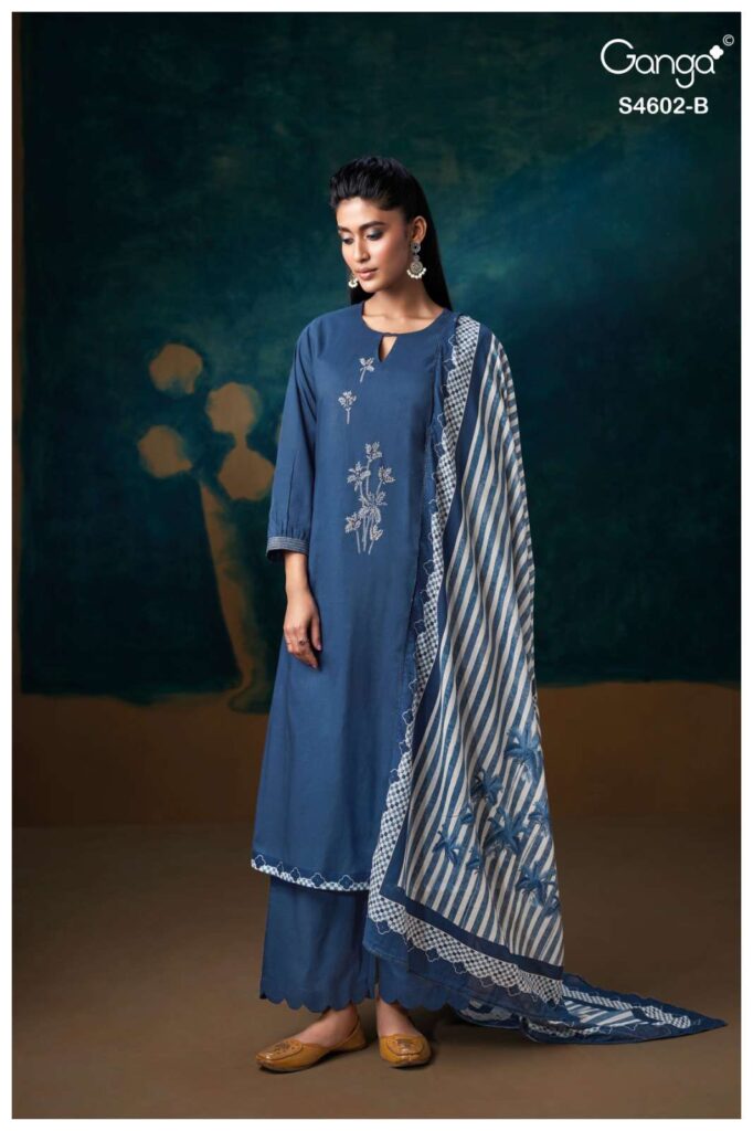 My Fashion Road Ganga Fashion Lylira Summer Wear Fancy Cotton Suit | S4602 – B