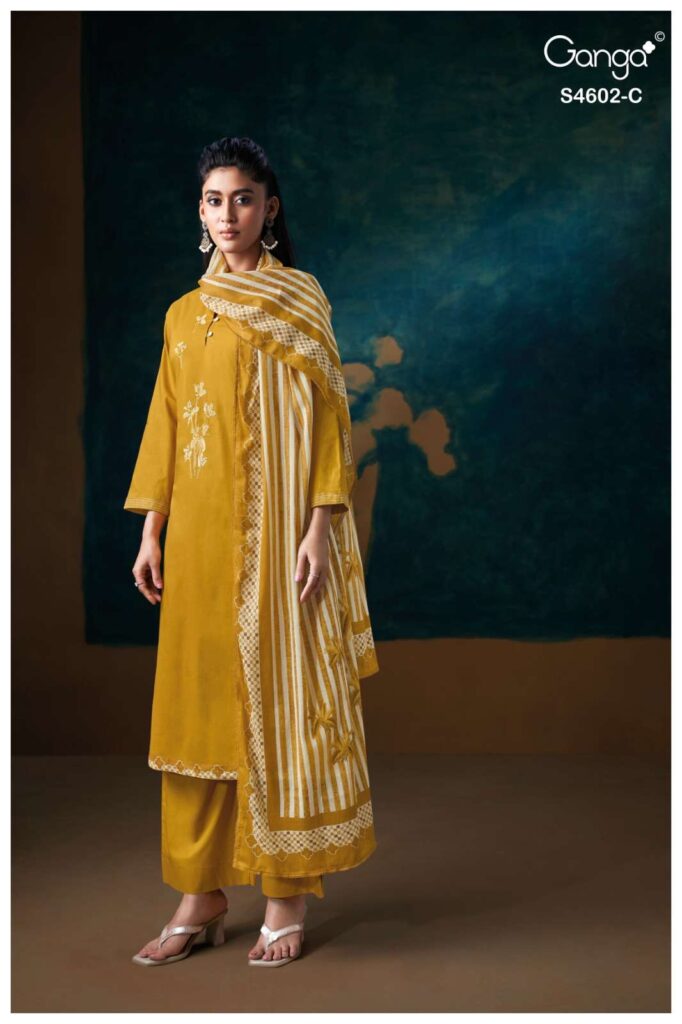 My Fashion Road Ganga Fashion Lylira Summer Wear Fancy Cotton Suit | S4602 – C