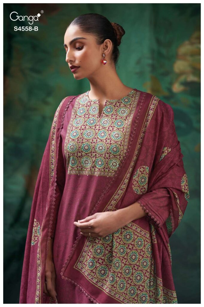 My Fashion Road Ganga Fashion Mihira Premium Wear Cotton Dress | S4558 – B