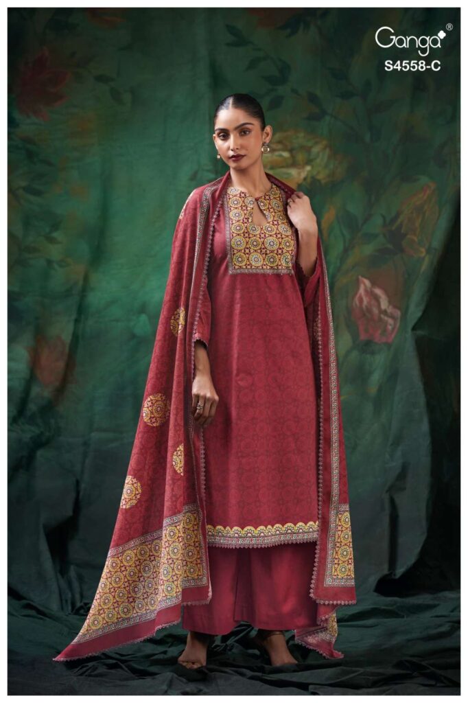 My Fashion Road Ganga Fashion Mihira Premium Wear Cotton Dress | S4558 – C