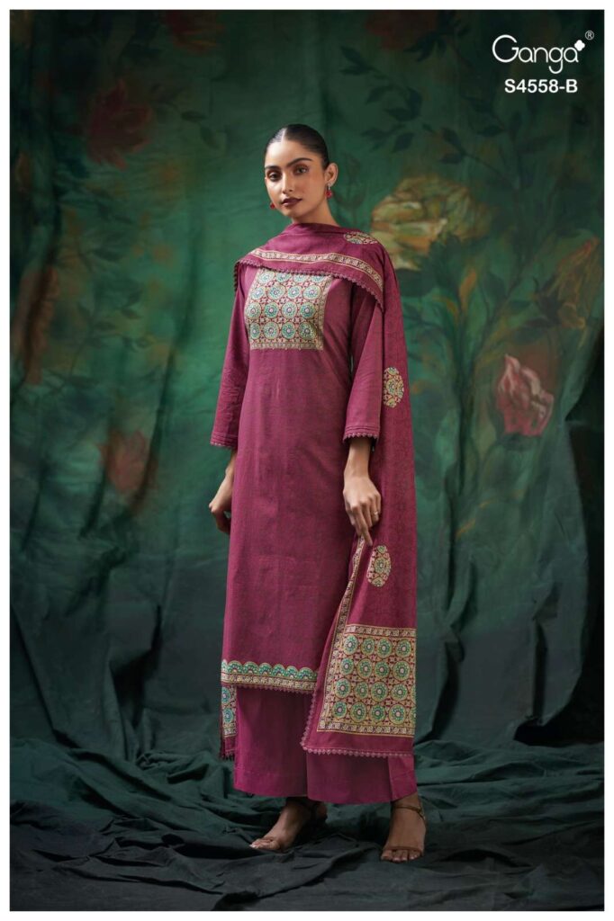 My Fashion Road Ganga Fashion Mihira Premium Wear Cotton Dress | S4558 – B