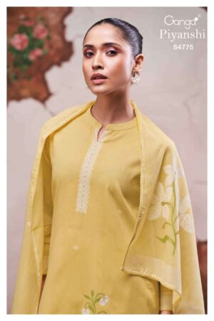 My Fashion Road Ganga Fashion Piyanshi Fancy Cotton Jacquard Dress | S4775 – B
