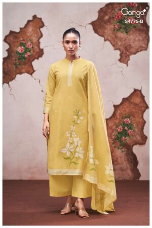 My Fashion Road Ganga Fashion Piyanshi Fancy Cotton Jacquard Dress | S4775 – B