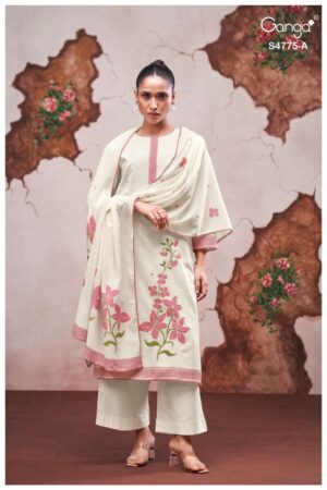 My Fashion Road Ganga Fashion Piyanshi Fancy Cotton Jacquard Dress | S4775 – A