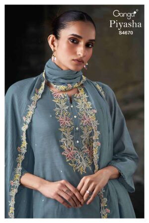 My Fashion Road Ganga Fashion Piyasha Exclusive Designer Ladies Suit | S4670 – D