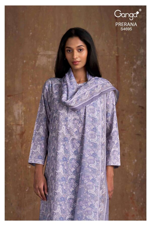 My Fashion Road Ganga Fashion Prerana Unstitch Cotton Ladies Suit | S4695 – C