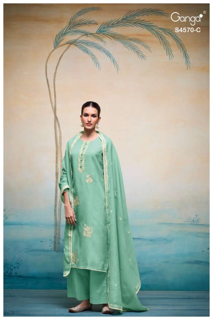 My Fashion Road Ganga Fashion Prysha Premium Design Ladies Dress | S4570 – C