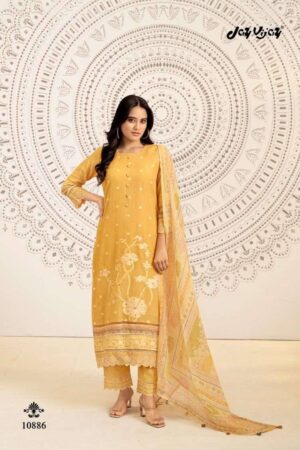 My Fashion Road Jay Vijay Mahika Pure Linen Jacquard Designer Suit | 10886