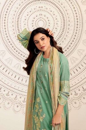 My Fashion Road Jay Vijay Mahika Pure Linen Jacquard Designer Suit | 10882