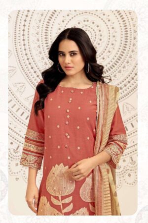 My Fashion Road Jay Vijay Mahika Pure Linen Jacquard Designer Suit | 10883
