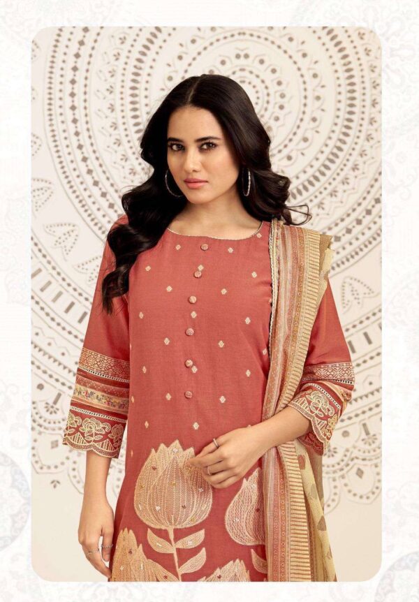 My Fashion Road Jay Vijay Mahika Pure Linen Jacquard Designer Suit | 10883