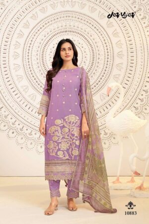 My Fashion Road Jay Vijay Mahika Pure Linen Jacquard Designer Suit | 10881