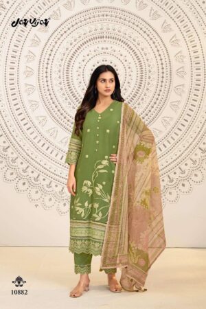 My Fashion Road Jay Vijay Mahika Pure Linen Jacquard Designer Suit | 10884