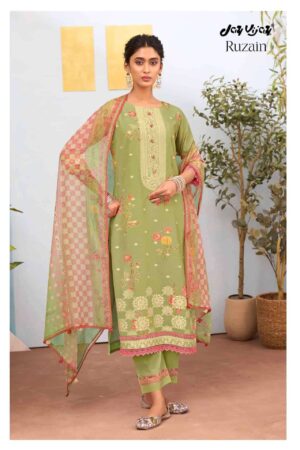 My Fashion Road Jay Vijay Ruzain Pure Linen Jacquard Designer Suit | 3289 – C