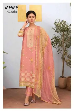 My Fashion Road Jay Vijay Ruzain Pure Linen Jacquard Designer Suit | 3289 – D