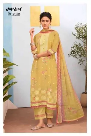 My Fashion Road Jay Vijay Ruzain Pure Linen Jacquard Designer Suit | 3289 – A