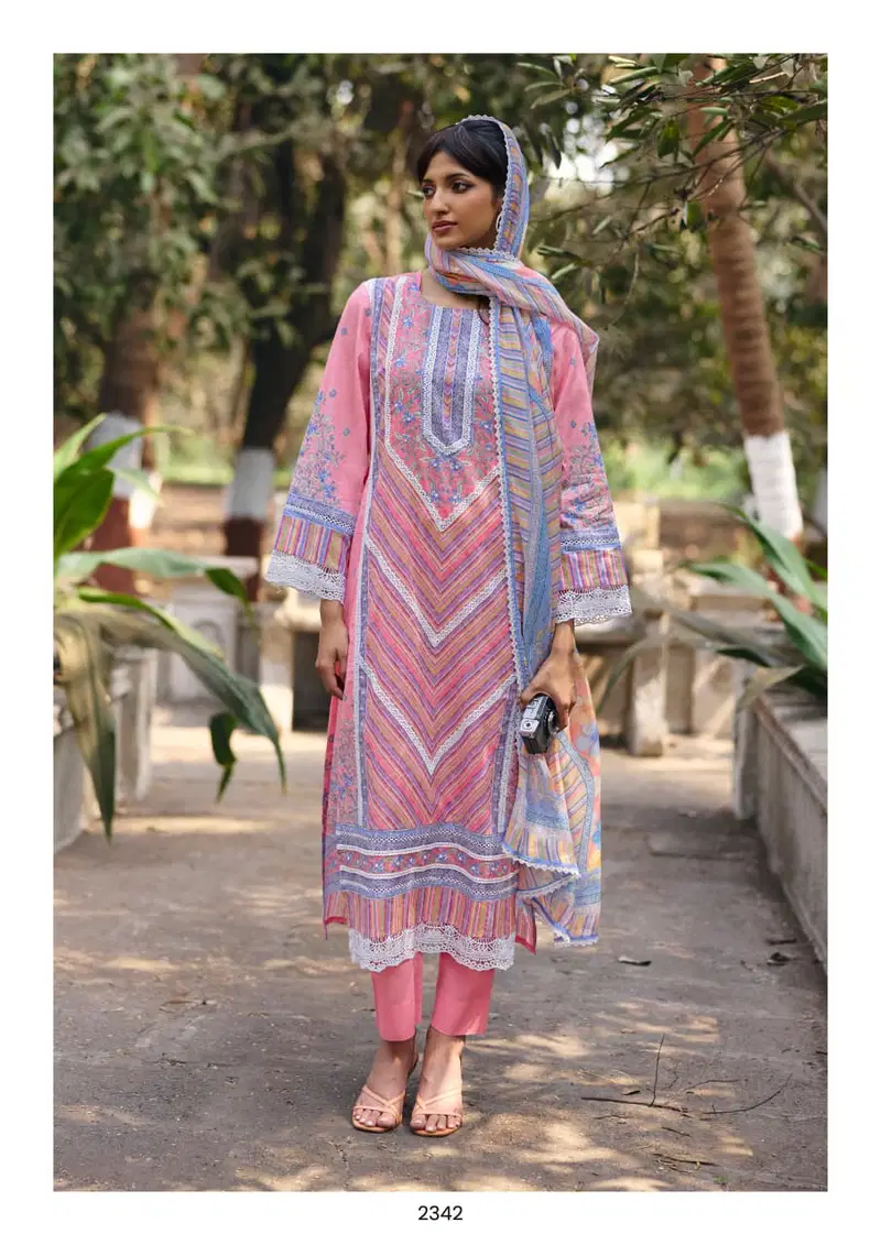 My Fashion Road Kimora Haseena Vol 74 Lawn Cotton Embroidered Salwar Kameez | 2342 My Fashion Road Kimora Haseena Vol 74 Lawn Cotton Embroidered Salwar Kameez | 2342