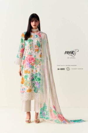 My Fashion Road Kimora Heer Limelight Cotton With Resham Embroidered Salwar Kameez | H – 0011
