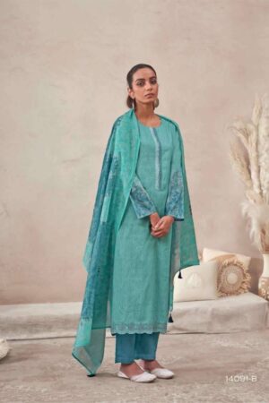 My Fashion Road Omtex Raahaa Premium Wear Lawn Cotton Suit | 14091 – B
