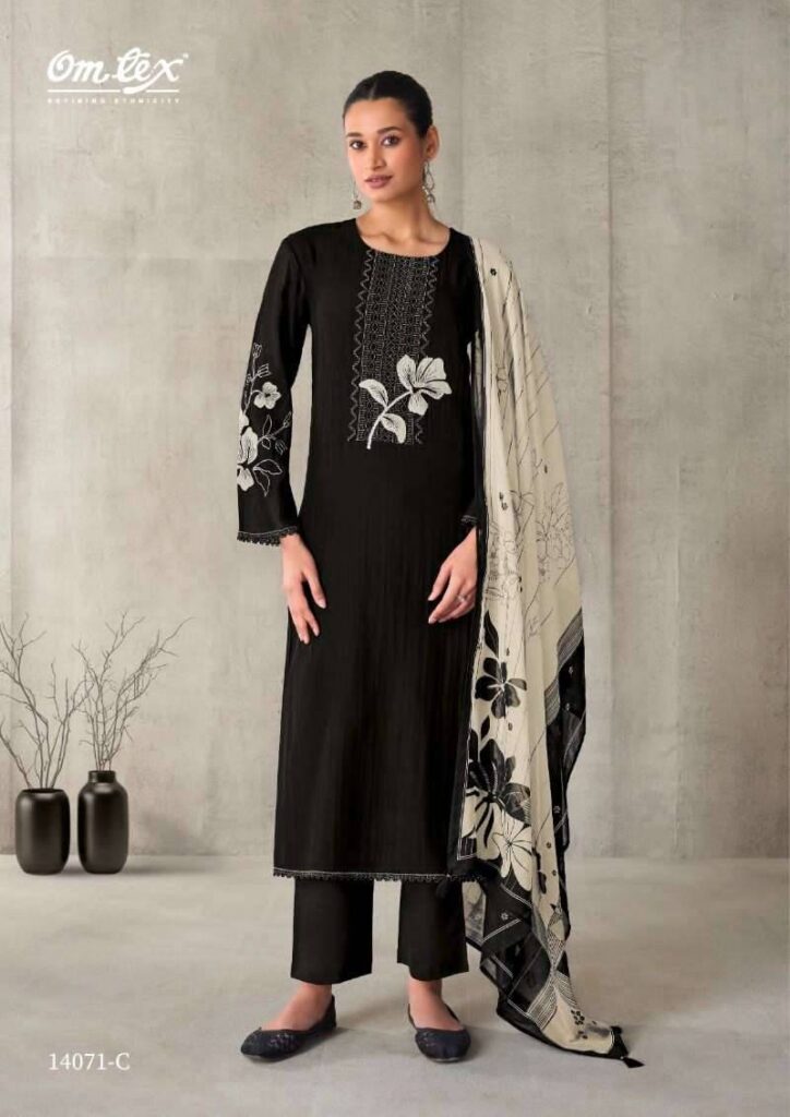 My Fashion Road Omtex Tianaaya Fancy Chanderi Silk Latest Suit | 14071 – C