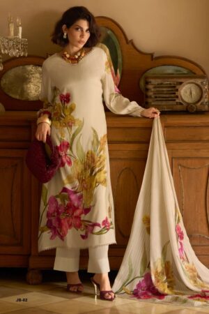 My Fashion Road Varsha Japanese Blossom Vol 2 Fancy Muslin Ladies Suit | JB – 02