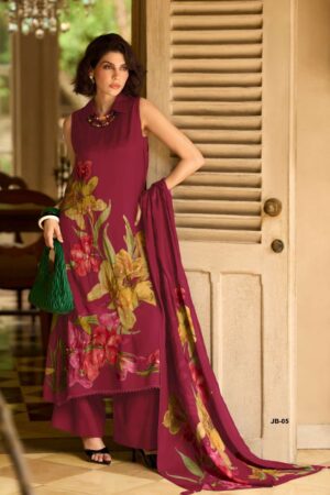 My Fashion Road Varsha Japanese Blossom Vol 2 Fancy Muslin Ladies Suit | JB – 05