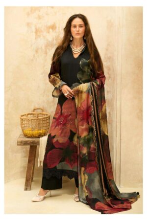 My Fashion Road Varsha Touch Of Gold Exclusive Designs Muslin Suit | TG – 04