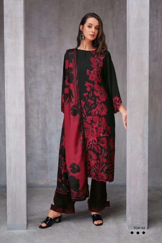 My Fashion Road Varsha Two Of A Kind Vol 8 Exclusive Muslin Ladies Suit | TOK – 01