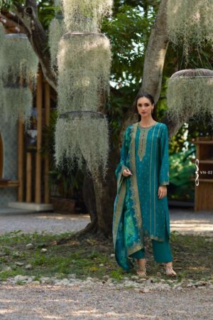 My Fashion Road Varsha Vanya Designer Russian Silk Partywear Suit | VN – 02