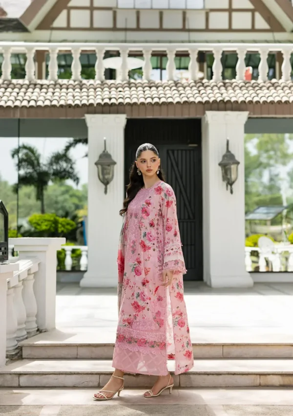 My Fashion Road Elaf Signature Embroidered Lawn with Chiffon Dupatta Vol II ’26 | 4B