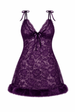My Fashion Road Zyvera Romantic Net Babydoll Bridal Set- RED | PURPLE | BLACK