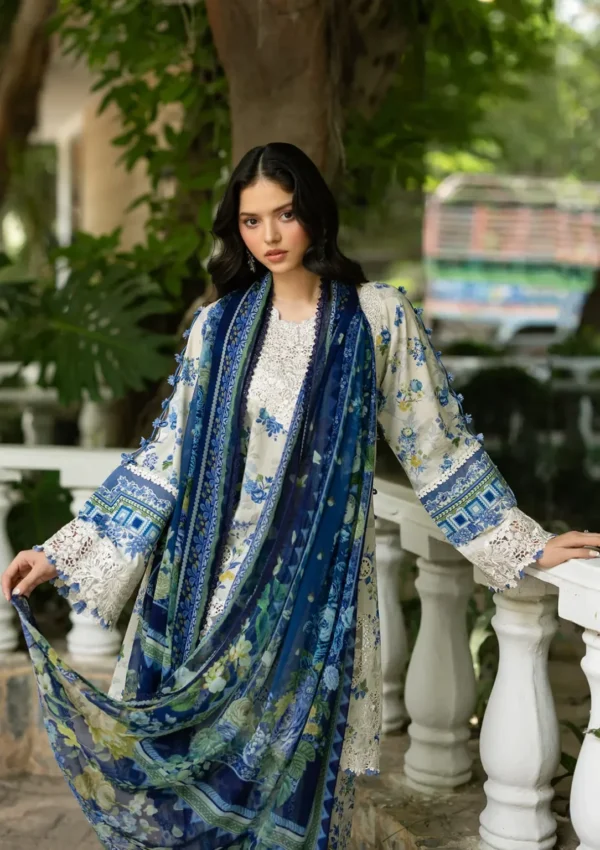 My Fashion Road Elaf Signature Embroidered Lawn with Chiffon Dupatta Vol II ’26 | 8B