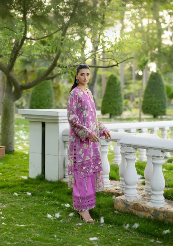My Fashion Road Elaf Signature Embroidered Lawn with Chiffon Dupatta Vol II ’26 | 7B