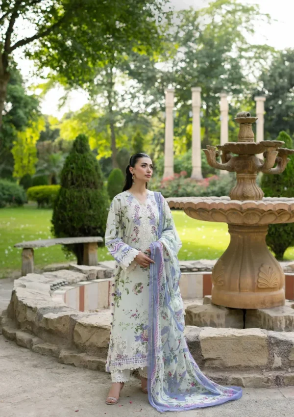 My Fashion Road Elaf Signature Embroidered Lawn with Chiffon Dupatta Vol II ’26 | 3B
