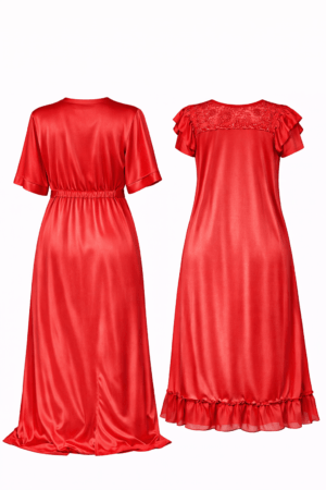 My Fashion Road Zyvera Luxury Satin 2 pcs Bridal Nightwear Set | Buy1get1