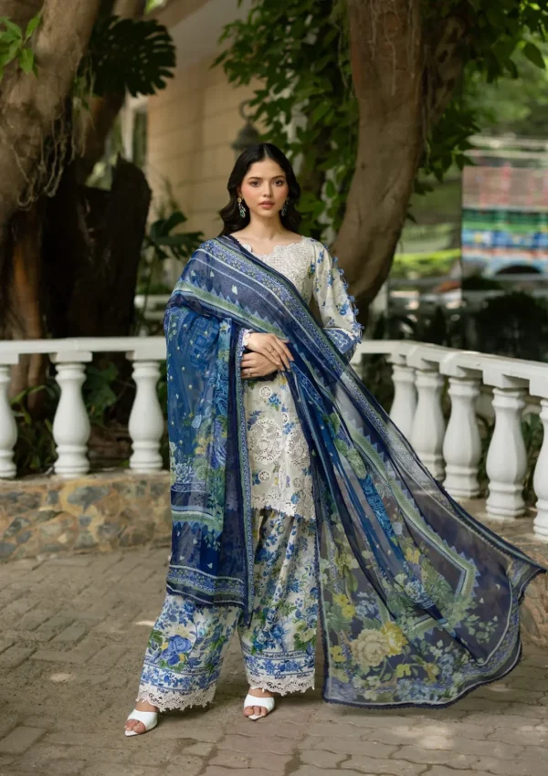 My Fashion Road Elaf Signature Embroidered Lawn with Chiffon Dupatta Vol II ’26 | 8B