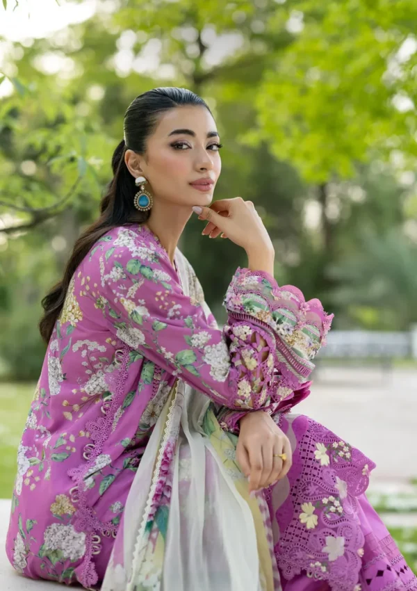My Fashion Road Elaf Signature Embroidered Lawn with Chiffon Dupatta Vol II ’26 | 7B