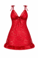 My Fashion Road Zyvera Romantic Net Babydoll Bridal Set- RED | PURPLE | BLACK