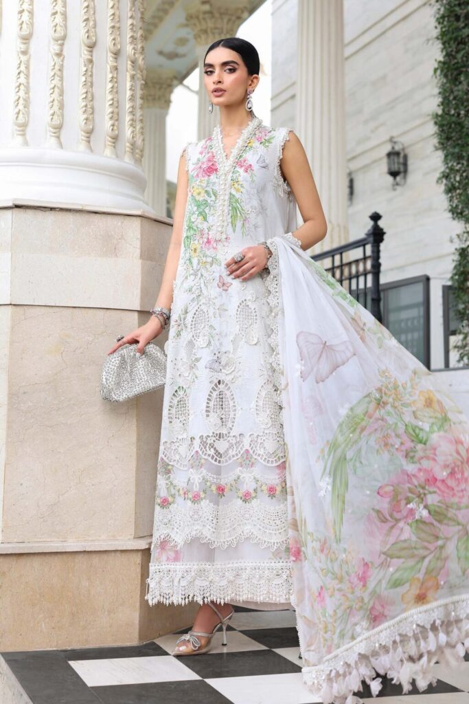 My Fashion Road MariaB Eid Lawn Unsititched Suit 2026 | 03 My Fashion Road MariaB Eid Lawn Unsititched Suit 2026 | 03