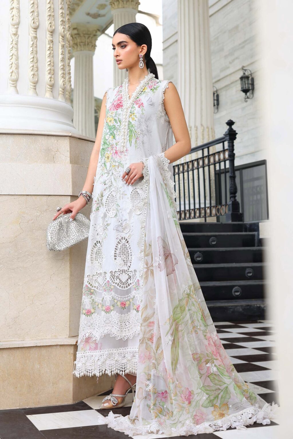 My Fashion Road MariaB Eid Lawn Unsititched Suit 2026 | 03 My Fashion Road MariaB Eid Lawn Unsititched Suit 2026 | 03