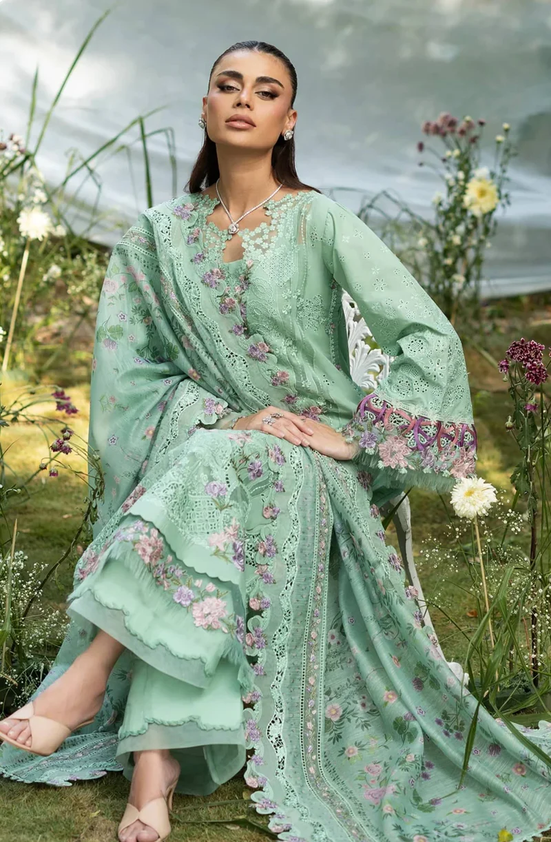 My Fashion Road Elaf Luxury Lawn Unstitched Suit Vol II 2026 | ELQ-3A My Fashion Road Elaf Luxury Lawn Unstitched Suit Vol II 2026 | ELQ-3A