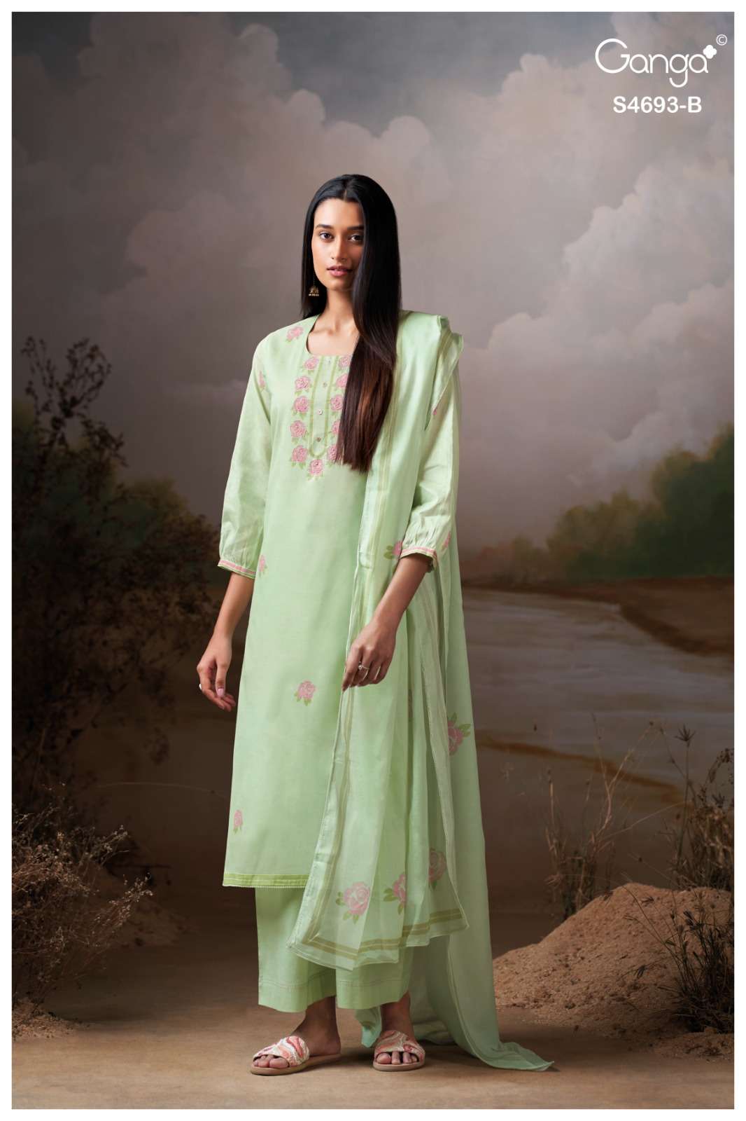 My Fashion Road Ganga Fashion Alessia Pure Organdy Fancy Suit | S4693 – B My Fashion Road Ganga Fashion Alessia Pure Organdy Fancy Suit | S4693 – B
