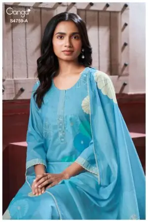 My Fashion Road Ganga Fashion Eiraaya Exclusive Designs Cotton Suit | S4759 – A