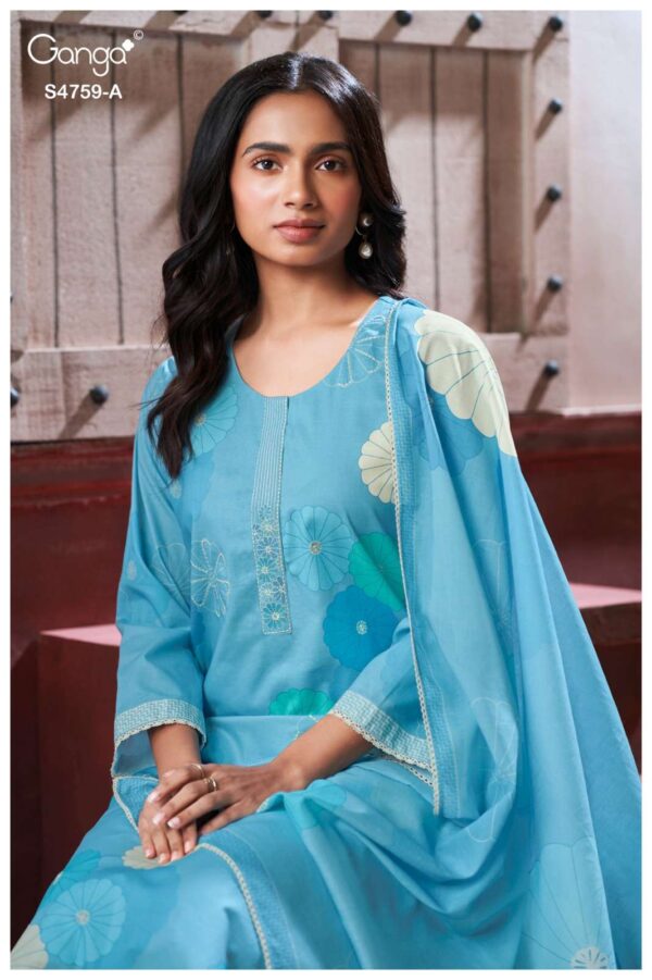 My Fashion Road Ganga Fashion Eiraaya Exclusive Designs Cotton Suit | S4759 – A